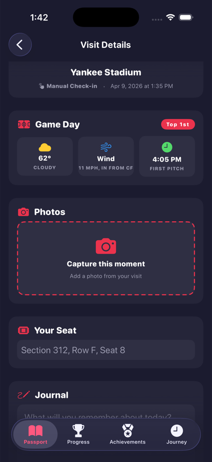 DiamondPassport visit details