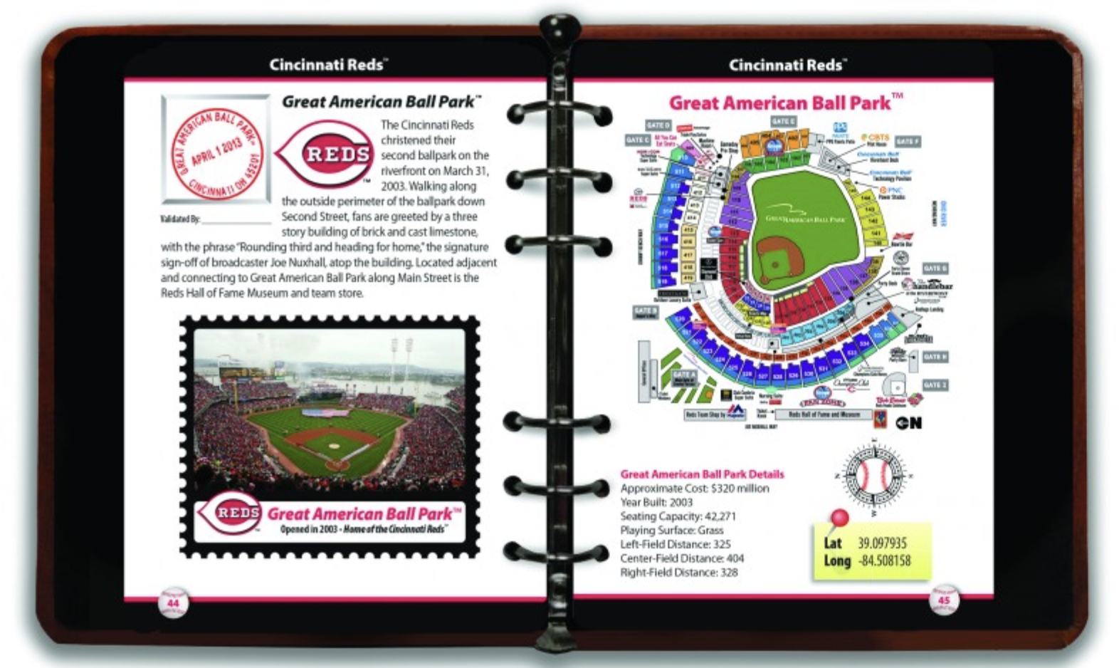 Stadium info and seating map spread